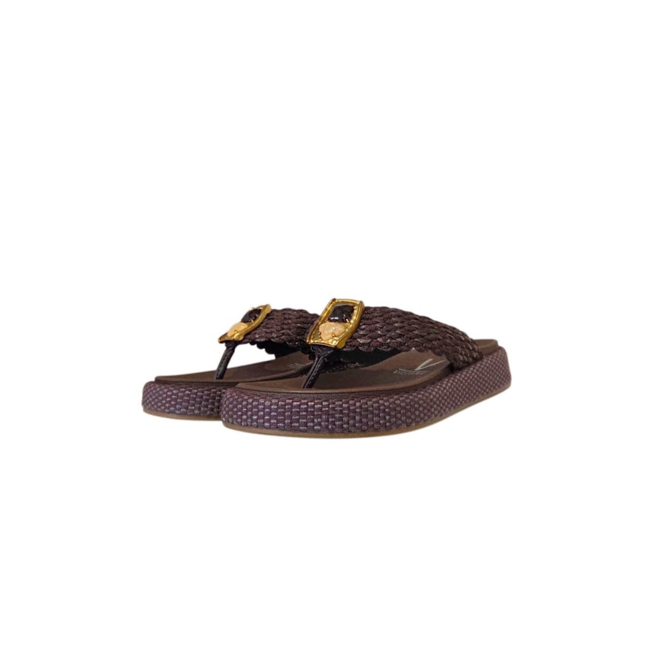 Vizzano Chinelo Flatform Feminino Ref. 6506.133 Chocolate 7