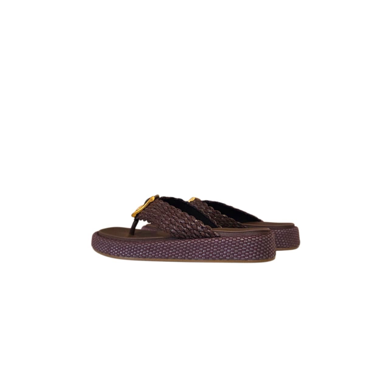 Vizzano Chinelo Flatform Feminino Ref. 6506.133 Chocolate 8