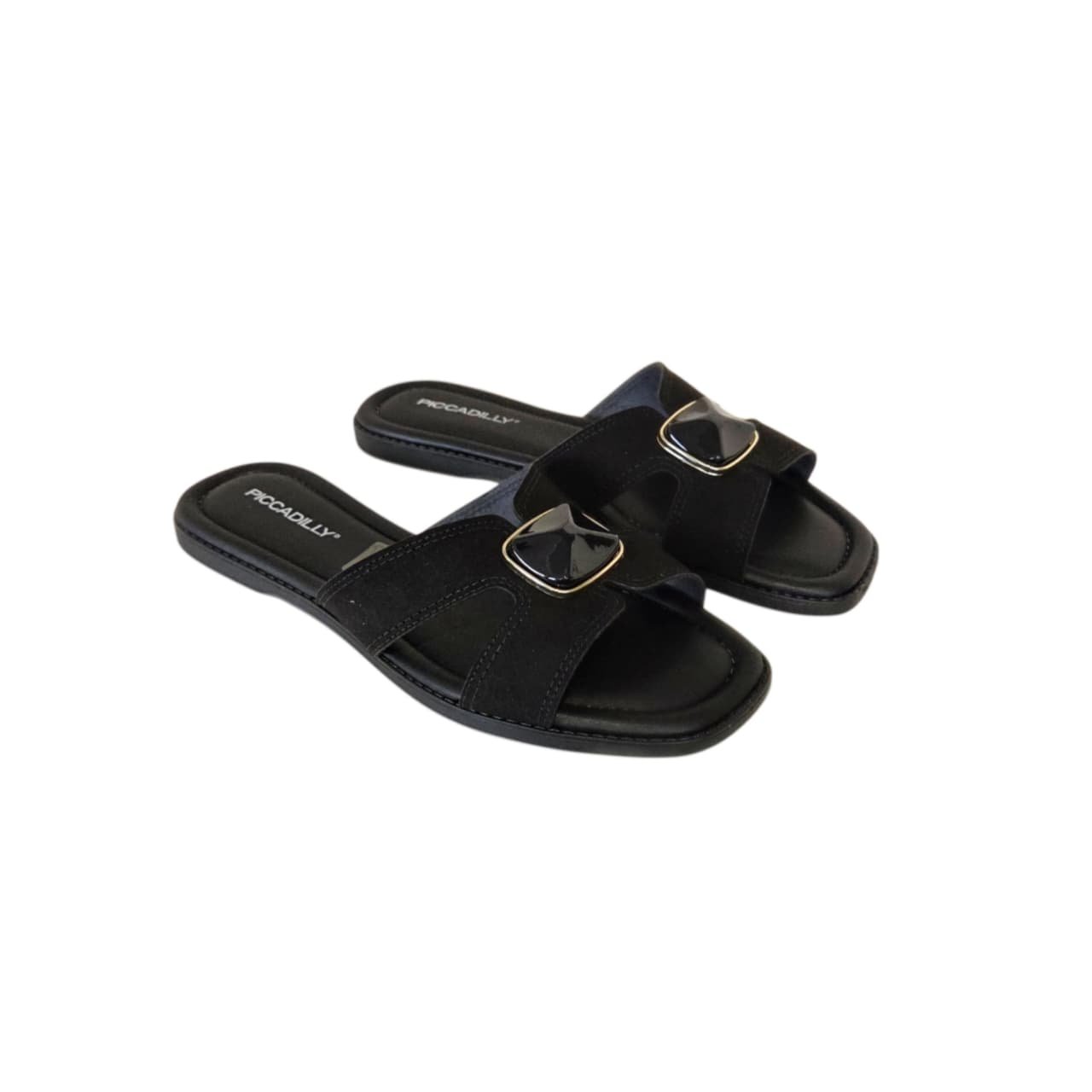 Piccadilly Chinelo Flat Feminino Rasteirinha Ref. 508092 Preto 2