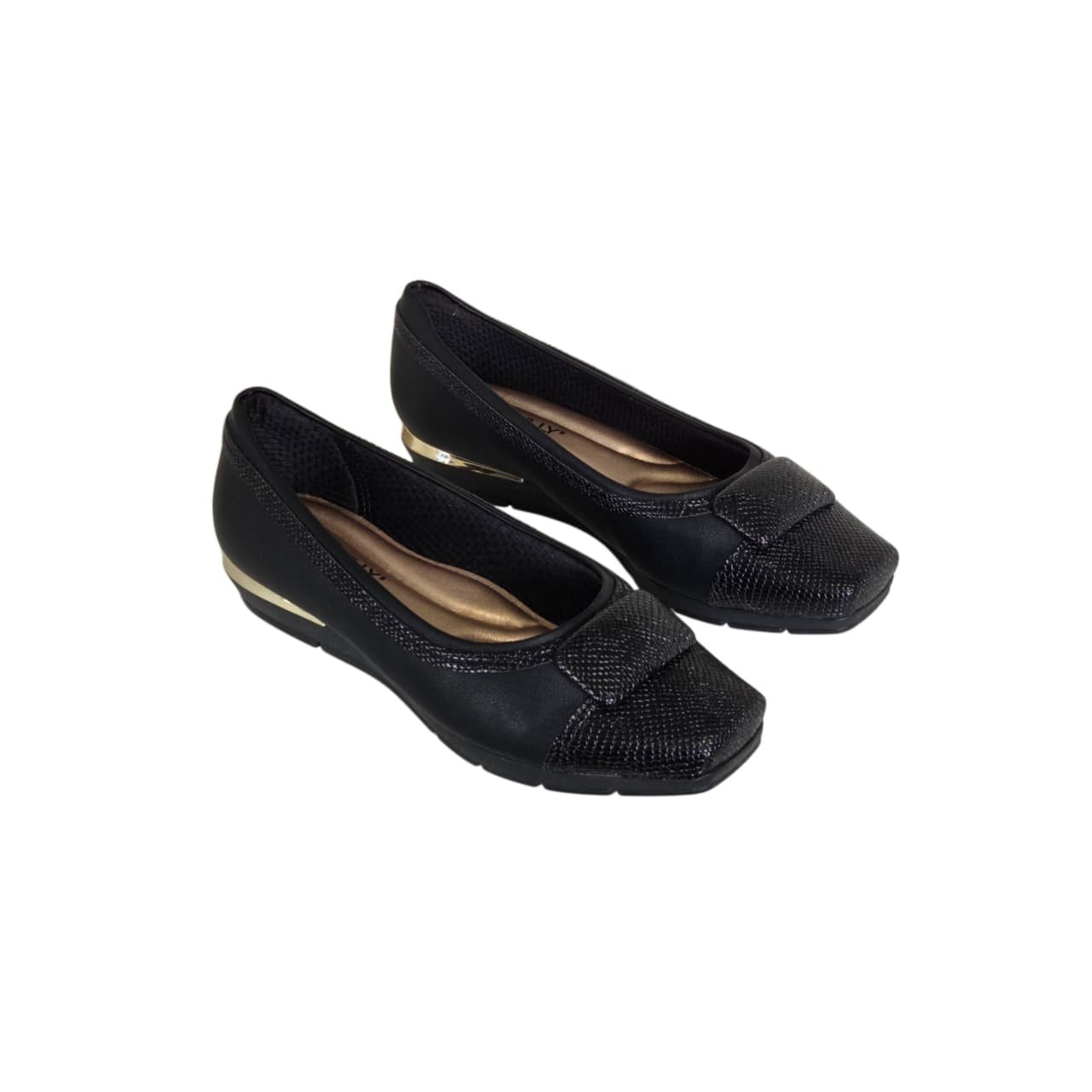 Piccadilly Maxi Sapato Anabela Salto 2,5 cm Ref. 147336 Preto 2
