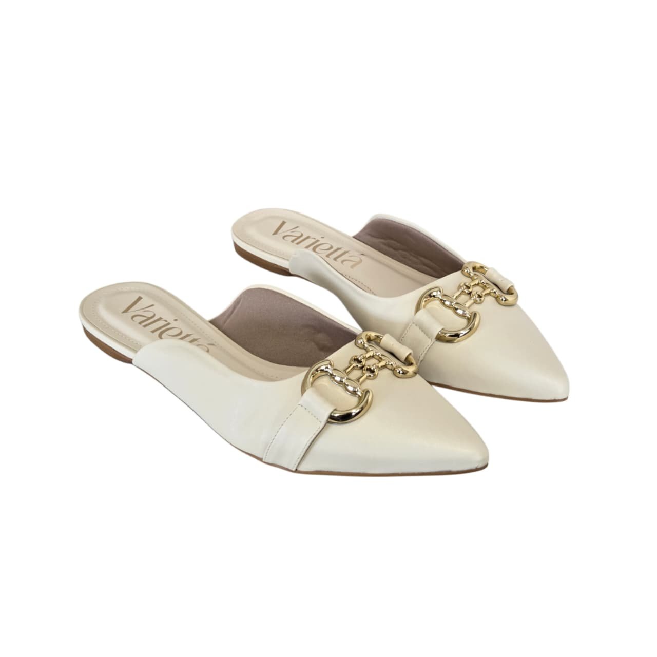 Varietta Mule Feminino Bico Fino Ref. 2643641 Areia 2