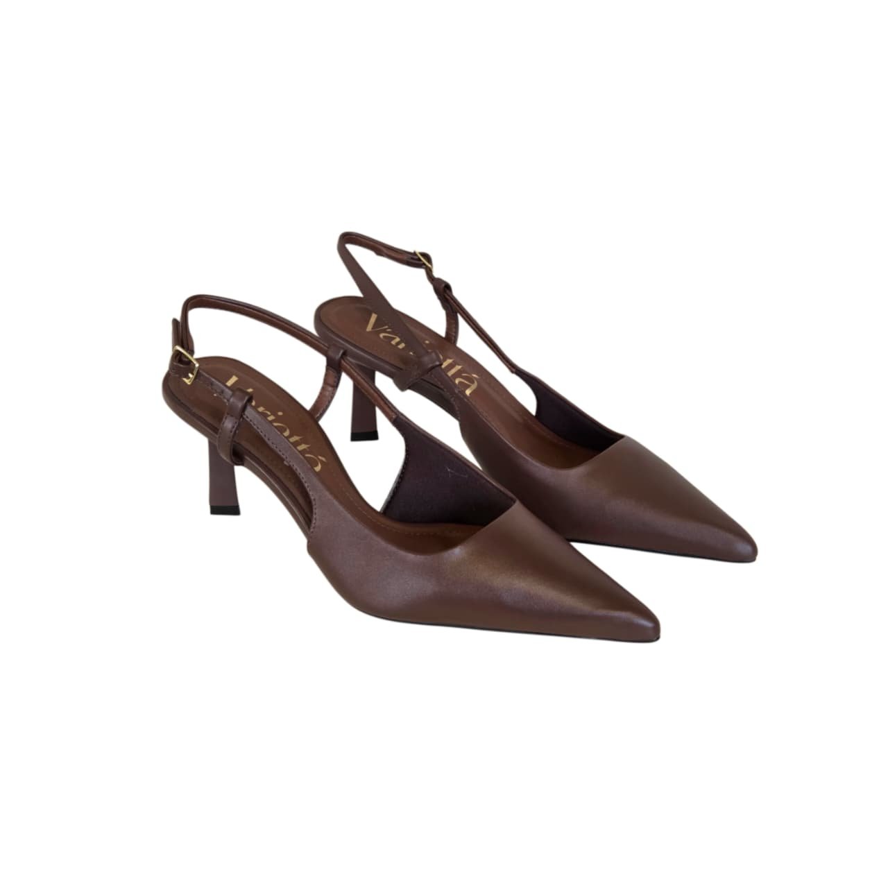 Varietta Sapato Scarpin Slingback Feminino Ref. 2442590 Chocolate 2