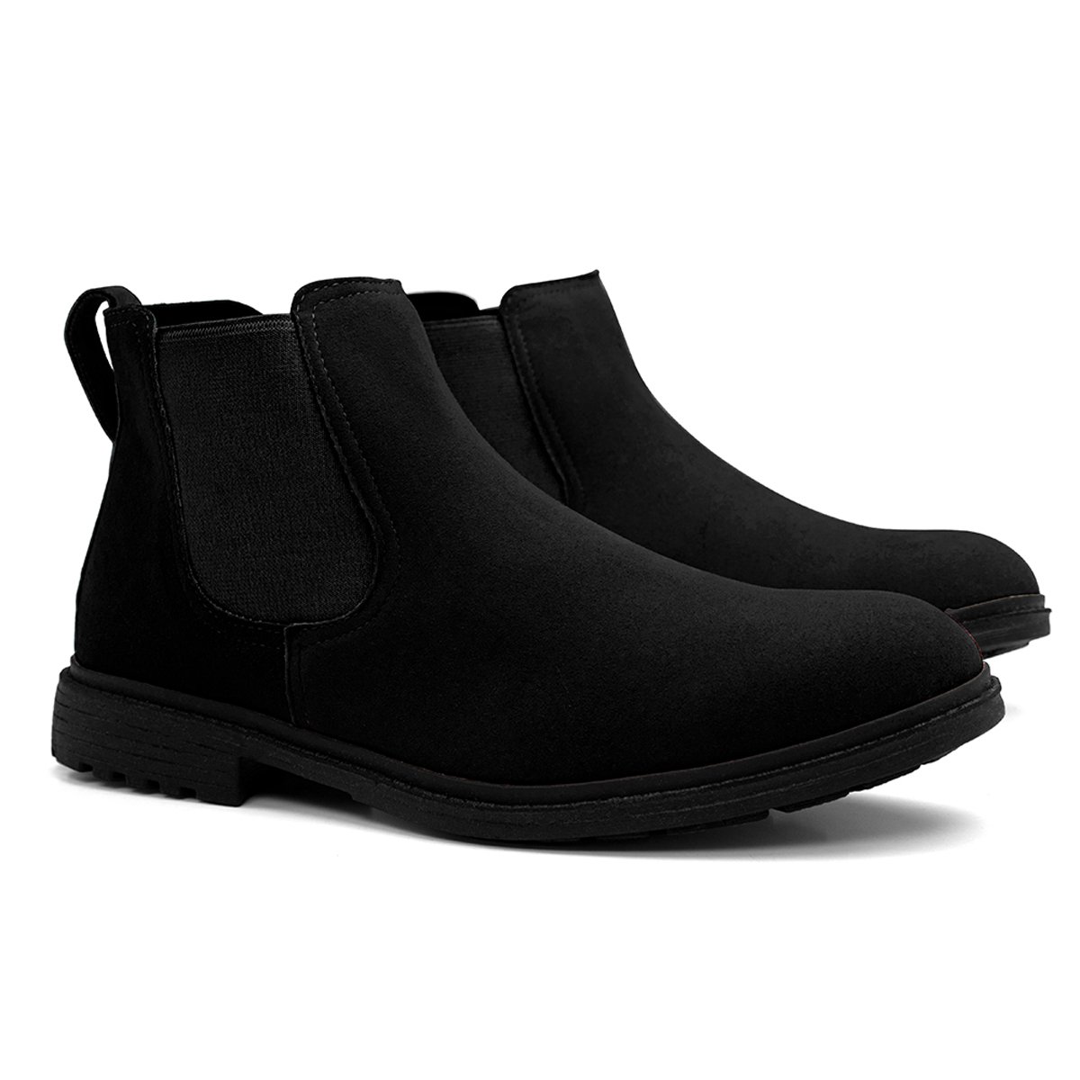 Bota Masculina Chelsea Com Carteira Bredeni Botina Confortavel Resistente Dia a Dia Preto 3