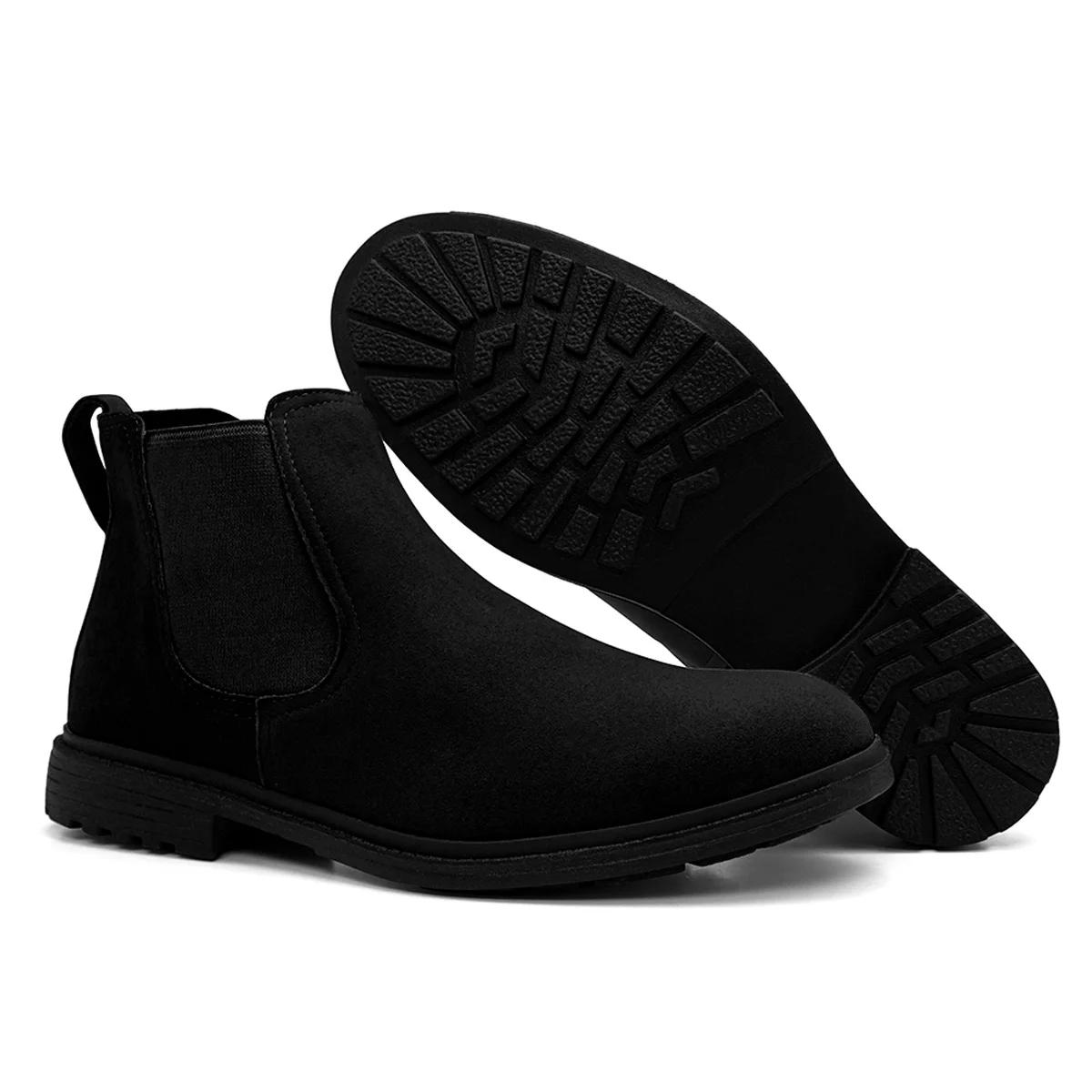 Bota Masculina Chelsea Com Carteira Bredeni Botina Confortavel Resistente Dia a Dia Preto 4