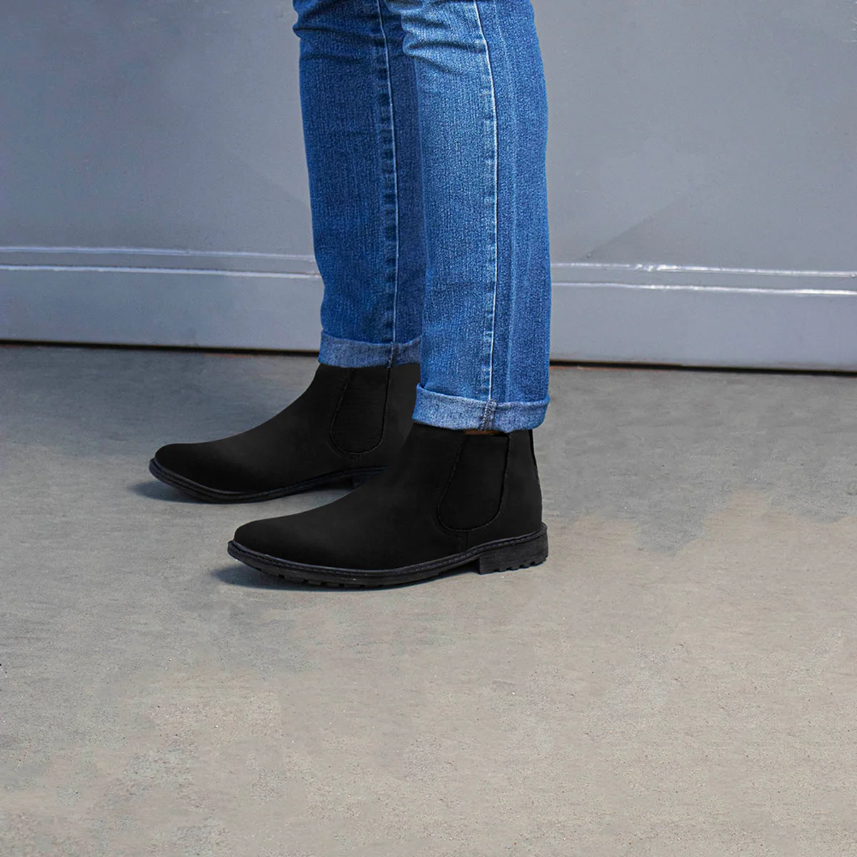Bota Masculina Chelsea Com Carteira Bredeni Botina Confortavel Resistente Dia a Dia Preto 5