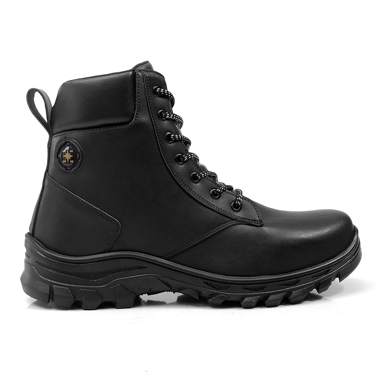 Bota Masculina Trilha Bredeni Coturno Estilo Adventure Confortavel Leve Preto 2