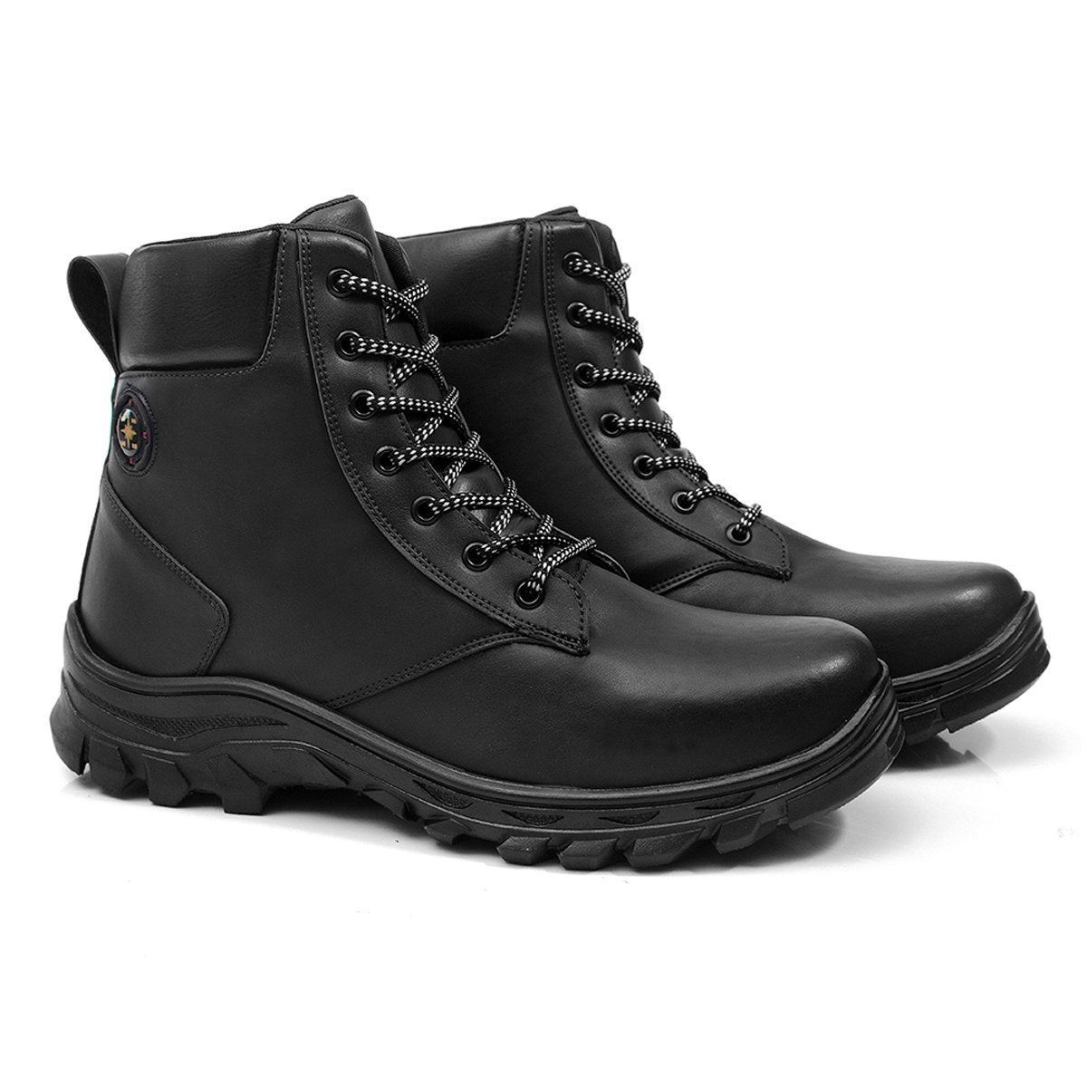 Bota Masculina Trilha Bredeni Coturno Estilo Adventure Confortavel Leve Preto 3