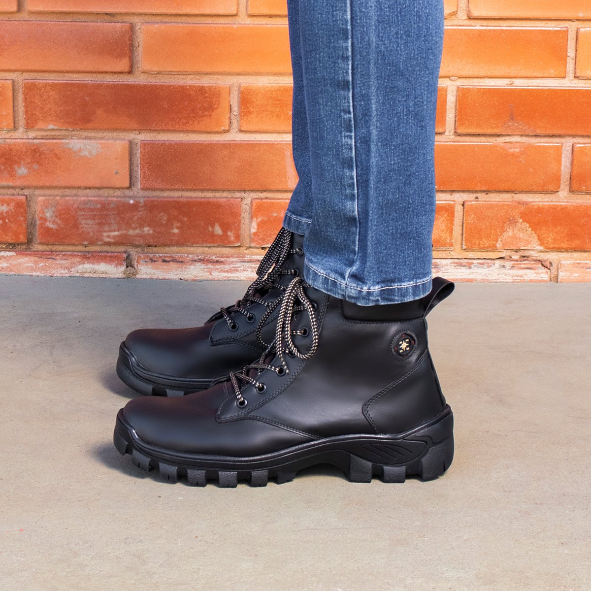 Bota Masculina Trilha Bredeni Coturno Estilo Adventure Confortavel Leve Preto 5