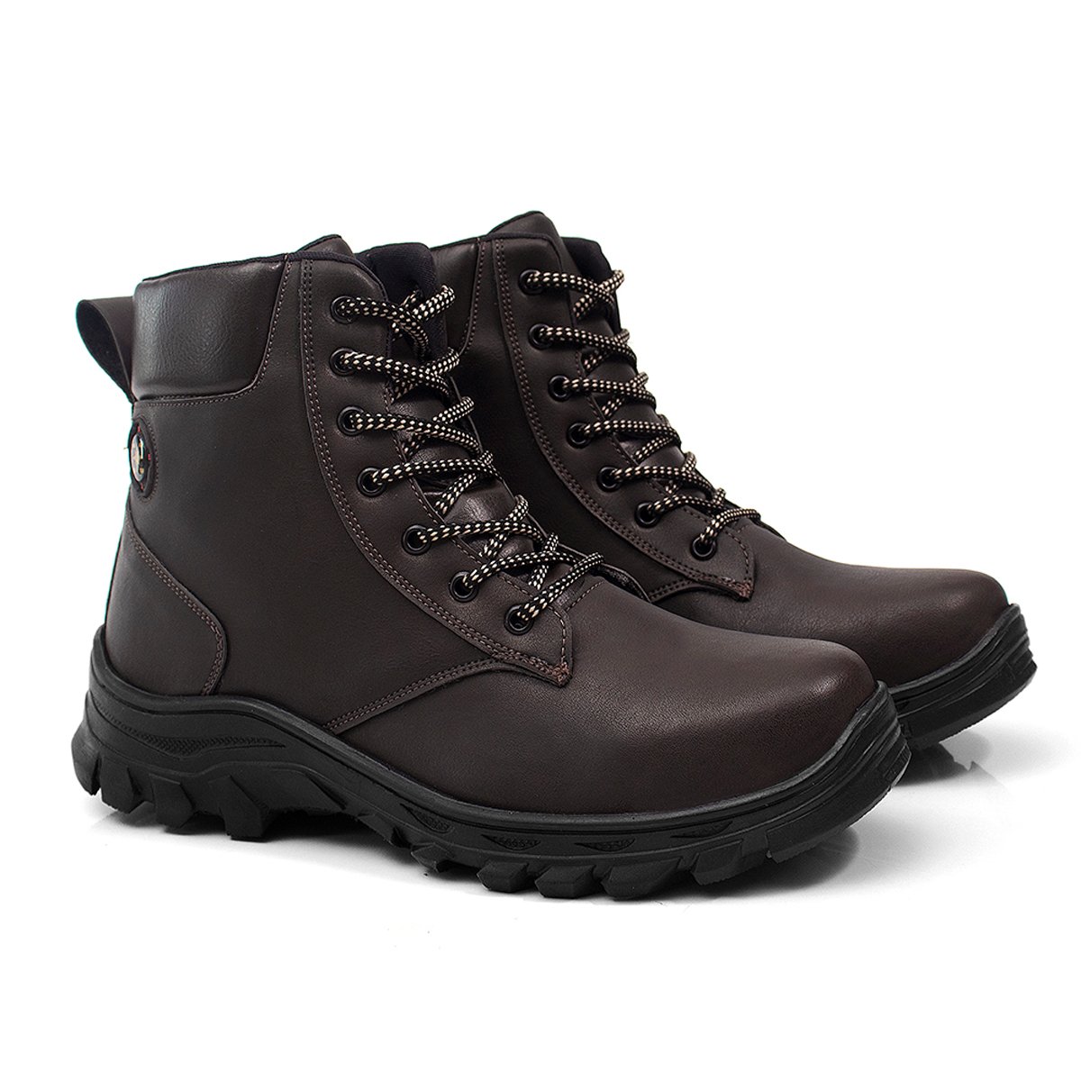 Bota Masculina Trilha Com Carteira Bredeni Coturno Estilo Adventure Confortavel Leve Marrom 3