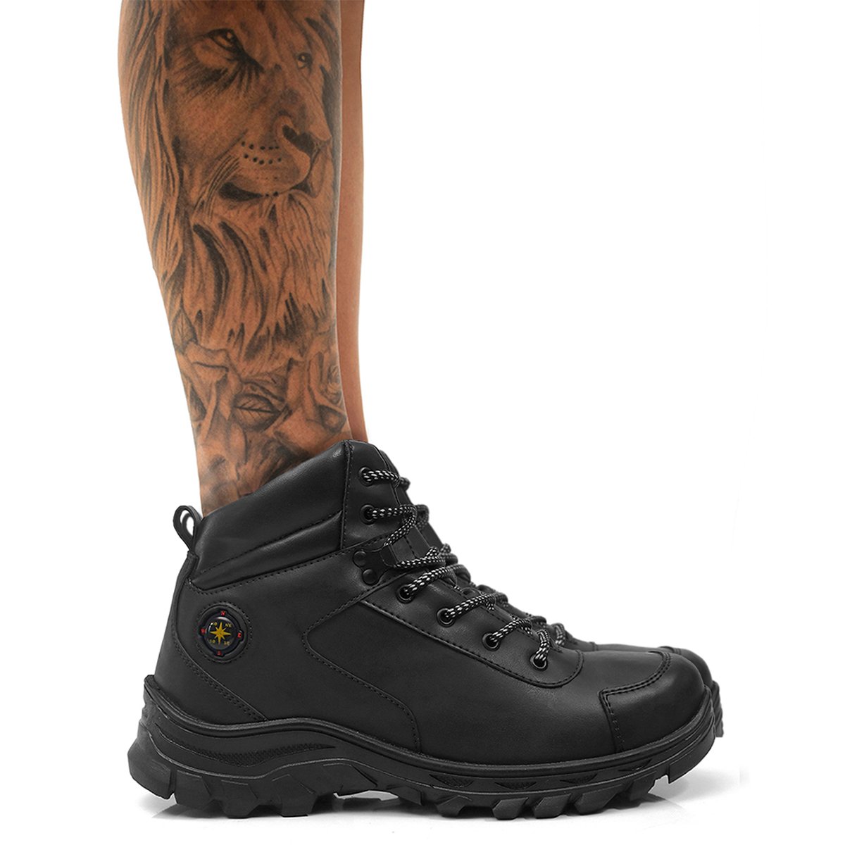 Bota Masculina Trakking Bredeni Coturno Estilo Adventure Confortavel Leve Preto 2