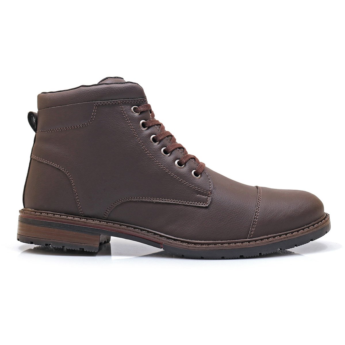 Bota Masculina Casual Com Carteira Bredeni Coturno Cano Baixo Confortavel Macio Leve
