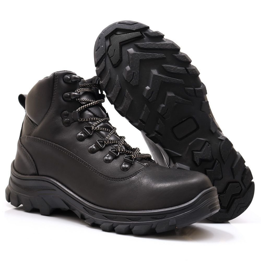 Kit 2 Bota Masculina Adventure Bredeni Coturno Trilha Confortavel Estiloso Preto/Marrom 4