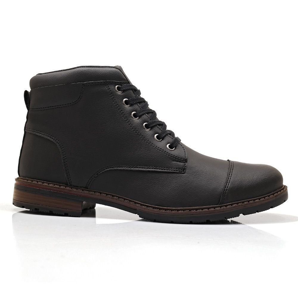 Kit 2 Bota Masculina Casual Bredeni Coturno Cano Baixo Confortavel Macio Leve Marrom/Preto 5