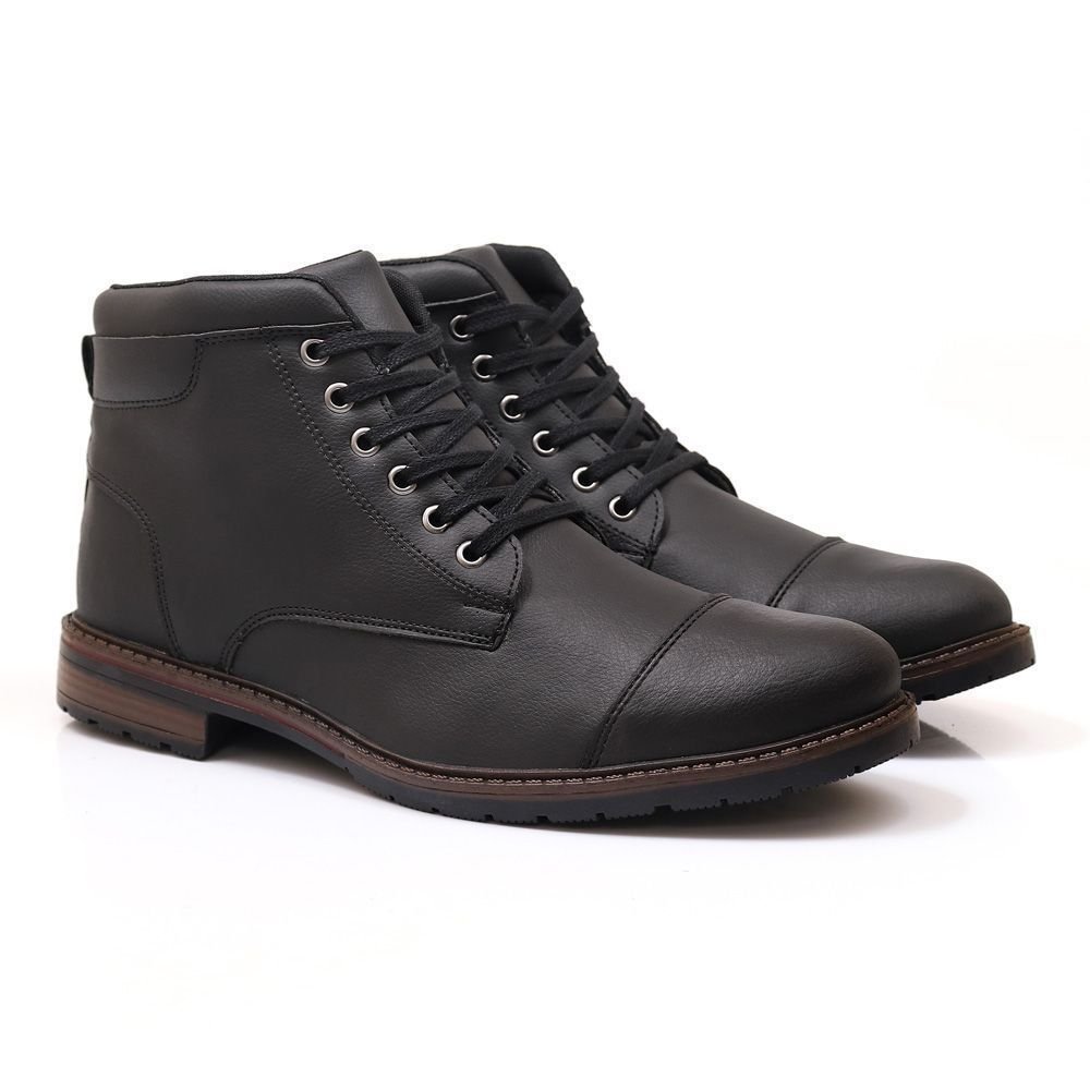 Kit 2 Bota Masculina Casual Bredeni Coturno Cano Baixo Confortavel Macio Leve Marrom/Preto 6