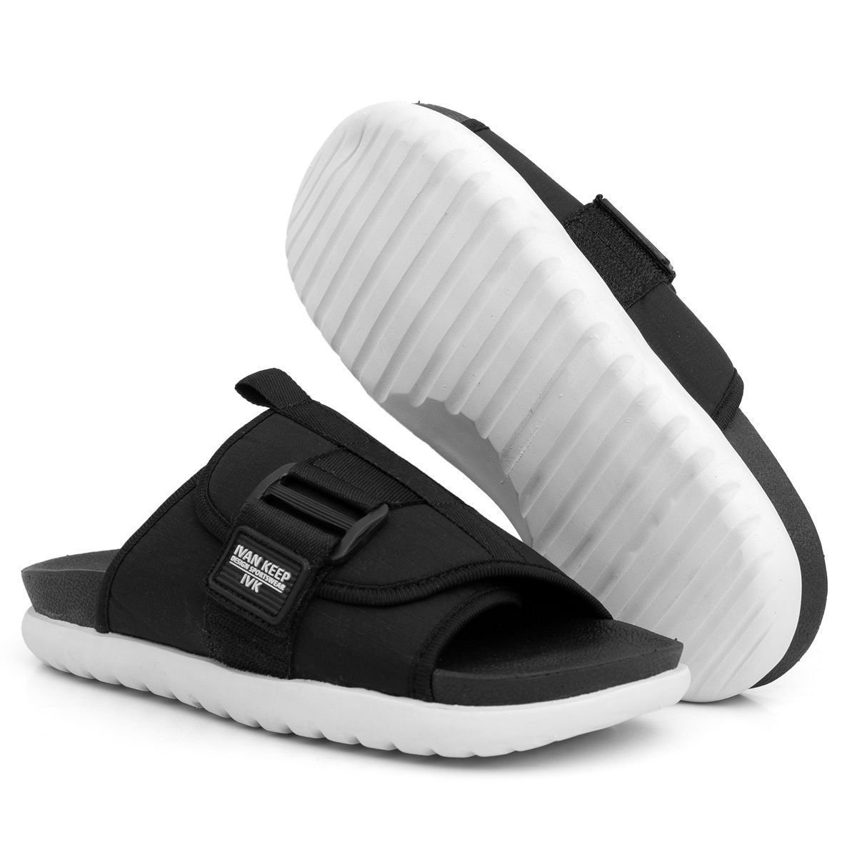 Chinelo Masculino Slide Anatomico Confortavel Leve Macio Preto 4