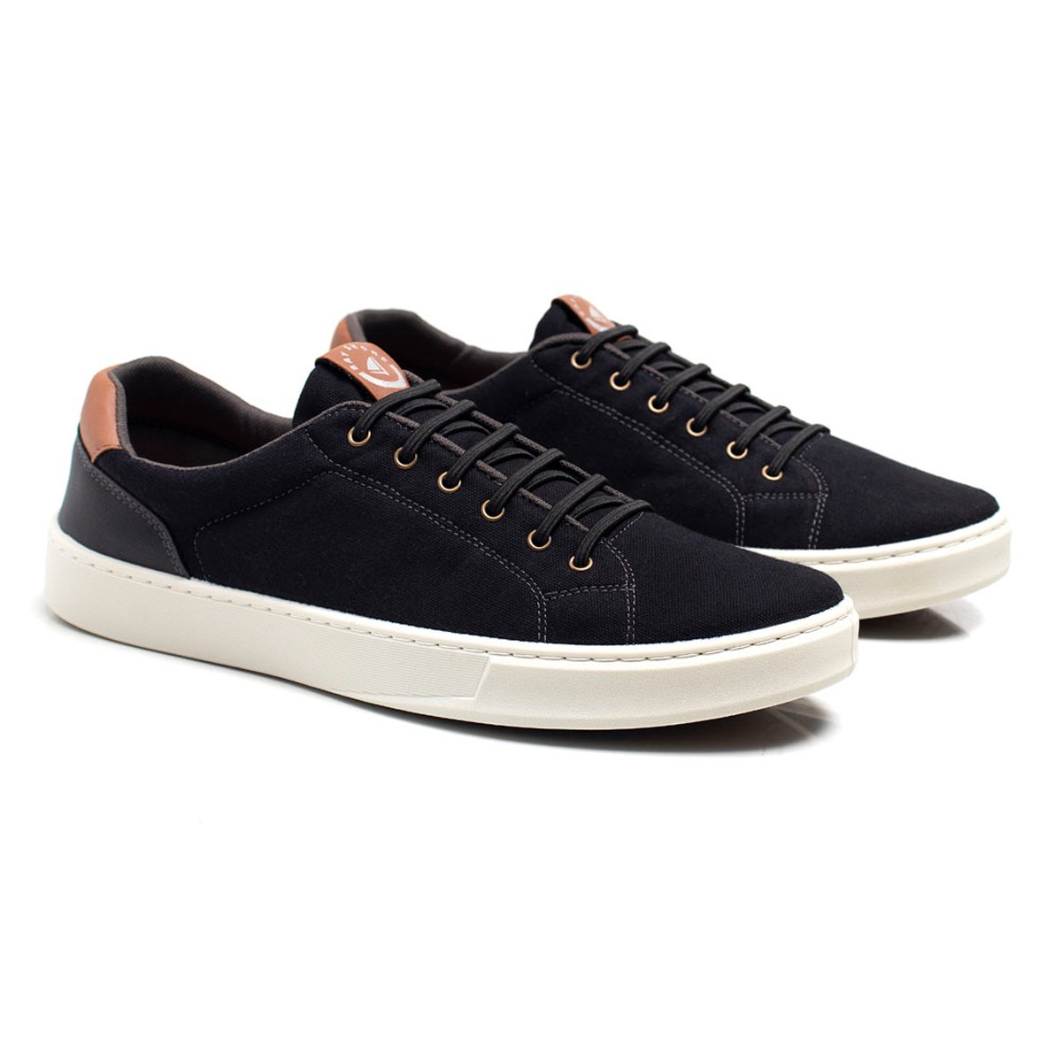 Sapatenis Masculino Lona Bredeni Cadarco Macio Dia a Dia Conforto Preto 3