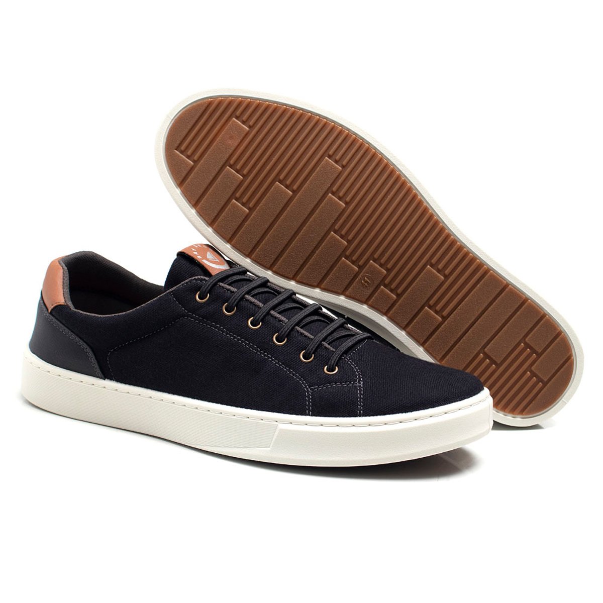 Sapatenis Masculino Lona Bredeni Cadarco Macio Dia a Dia Conforto Preto 4