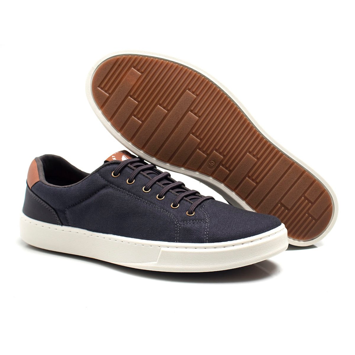 Sapatenis Masculino Lona Com Carteira Bredeni Cadarco Macio Dia a Dia Conforto Azul Marinho 4