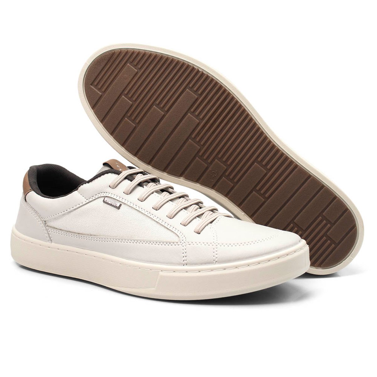 Sapatenis Casual Masculino Bredeni Com Carteira Conforto Dia a Dia Macio Versatil Branco 4