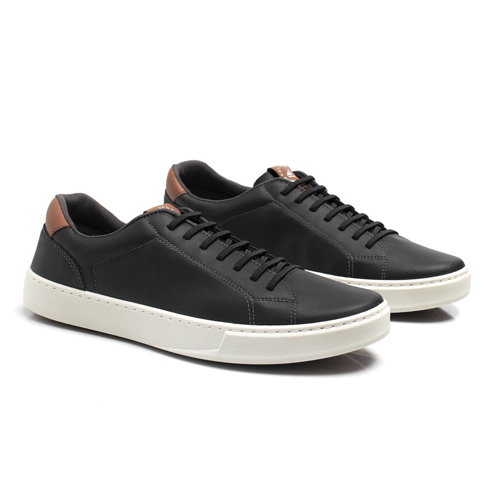 Sapatenis Casual Masculino Com Carteira Bredeni Tenis Conforto Macio Estilo Verao Preto 3