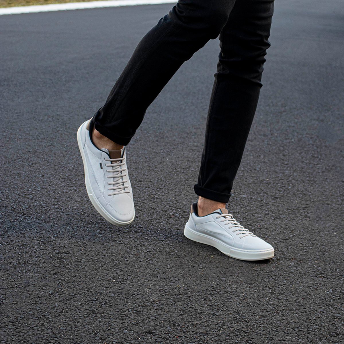 Sapatenis Masculino Bredeni Casual Conforto Dia a Dia Versatil Caminhada Passeio Macio Leve Branco 5