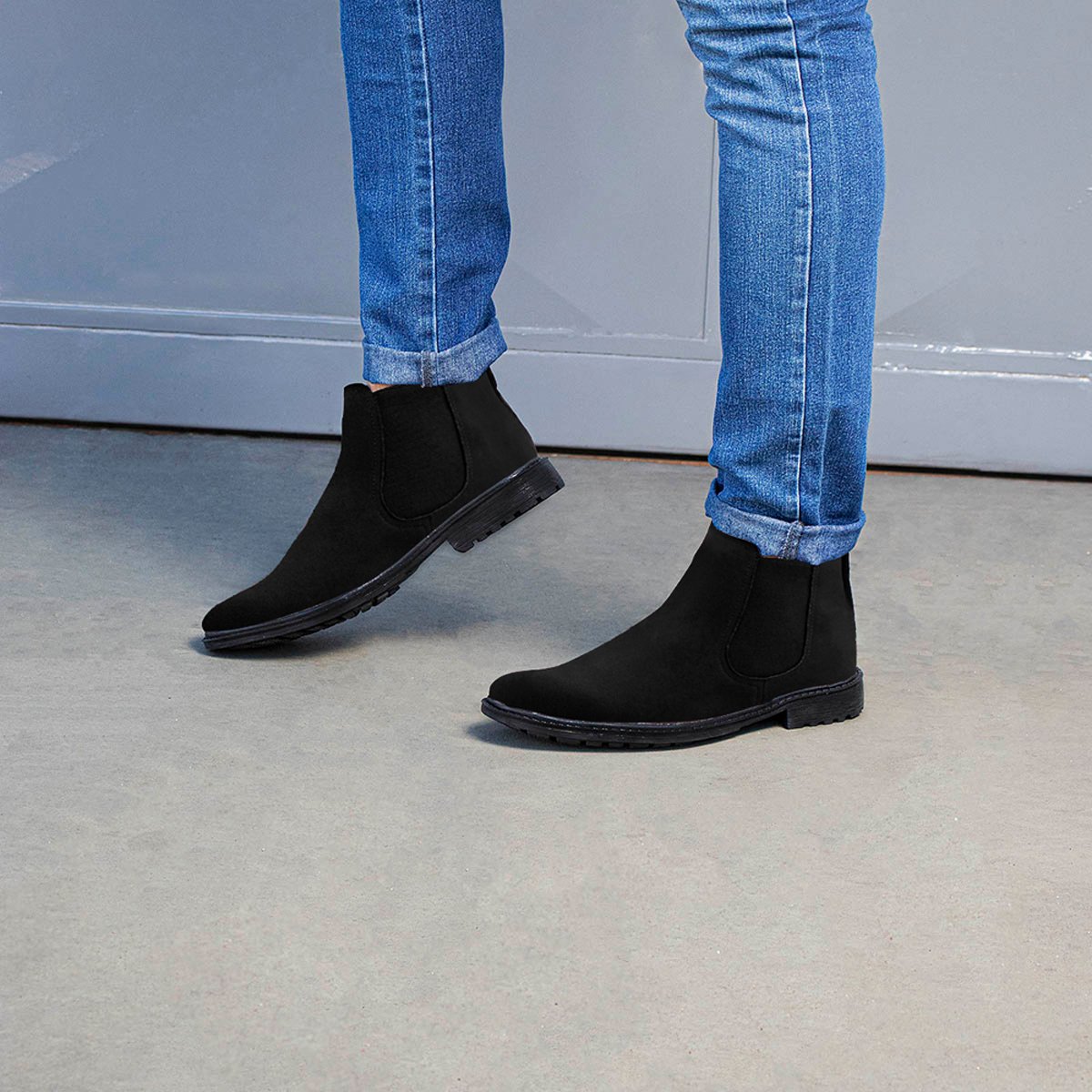 Bota Chelsea Masculina Bredeni Botina Confortavel Resistente Dia a Dia Passeio Trabalho Seguranca Preto 5