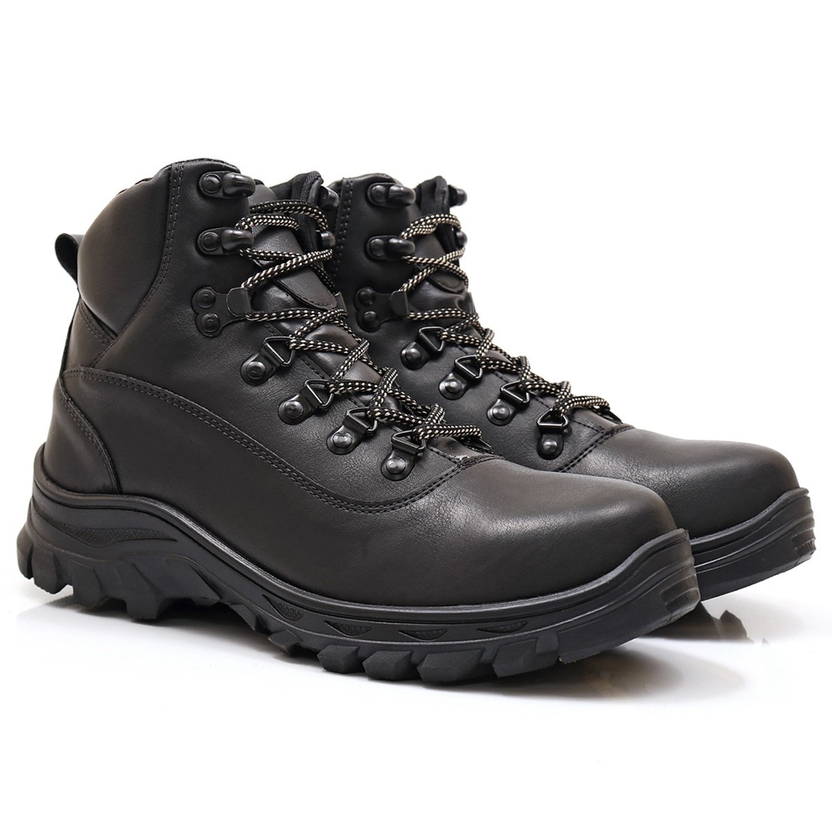Bota Adventure Bredeni Masculina Coturno Trilha Confortavel Estilo Praticidade Dia A Dia Preto 3