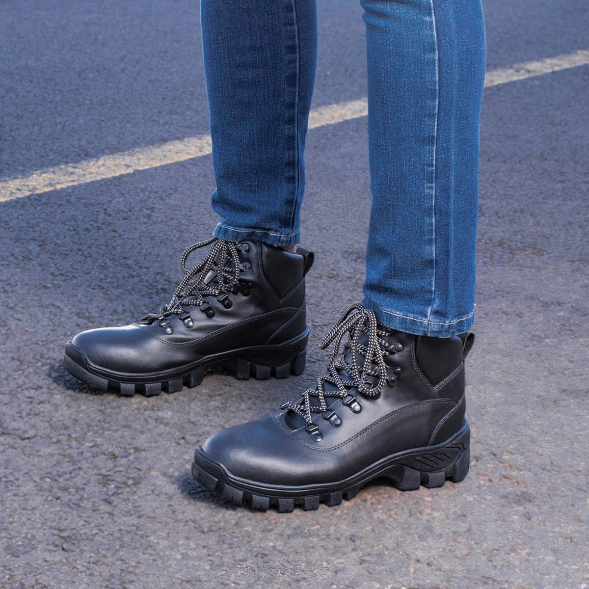 Bota Adventure Bredeni Masculina Coturno Trilha Confortavel Estilo Praticidade Dia A Dia Preto 5