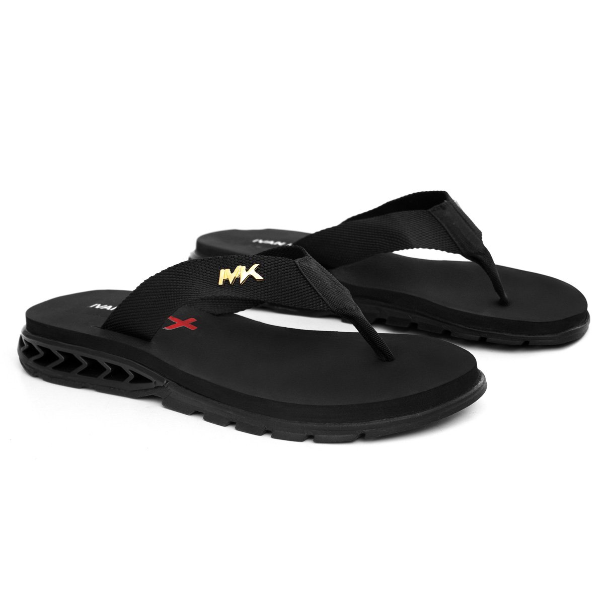 Chinelo Masculino Anatomico Slide Com Relogio Leve Macio Confortavel Antiderrapante Preto 3