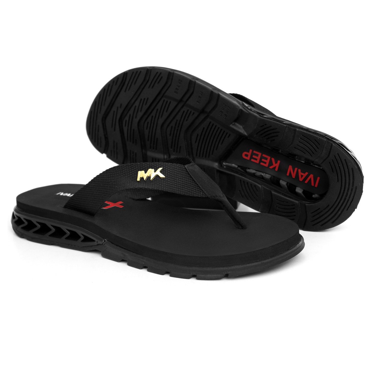 Chinelo Masculino Anatomico Slide Com Relogio Leve Macio Confortavel Antiderrapante Preto 4