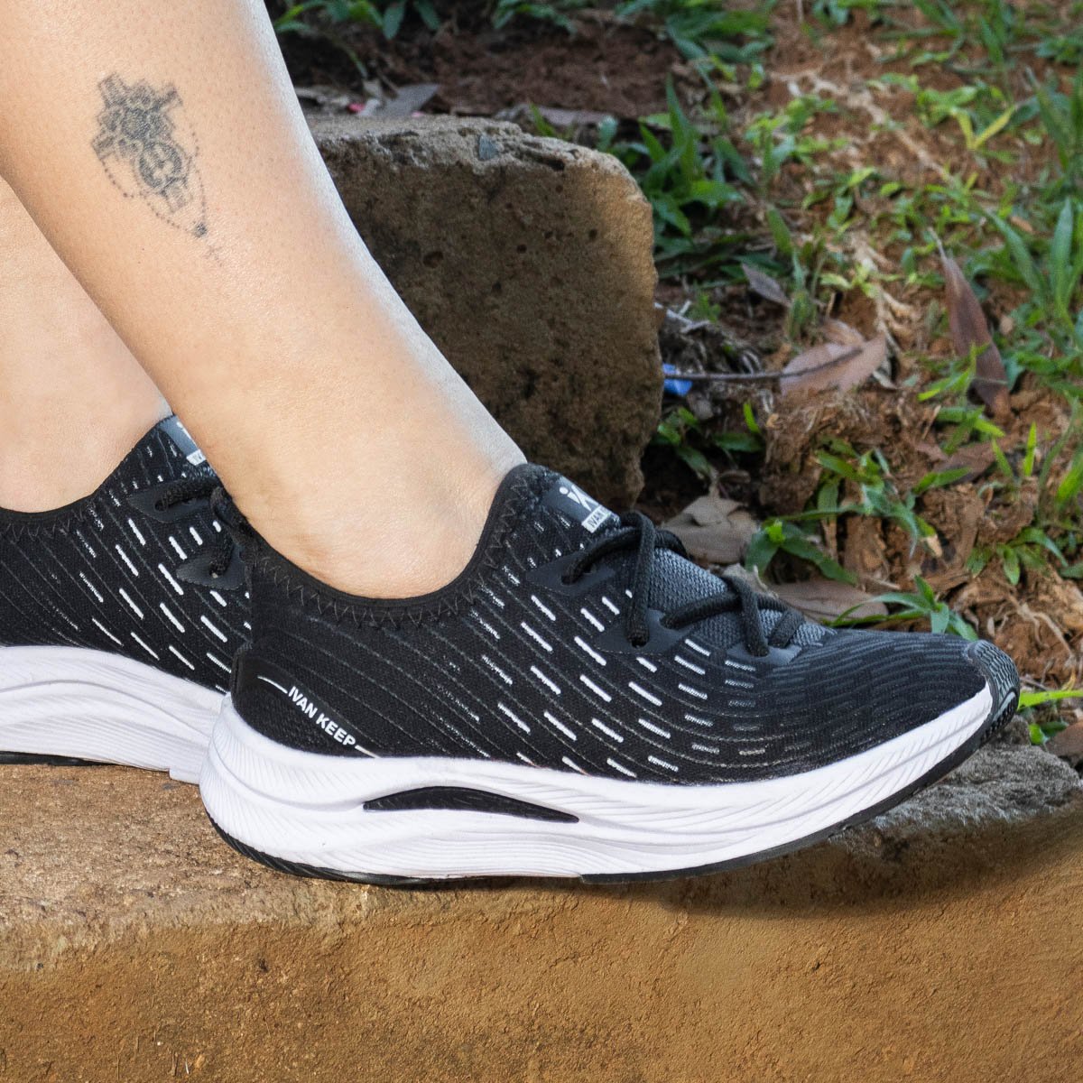 Tenis Feminino Ortopedico Caminhada Academia Espumado Leve Preto 2