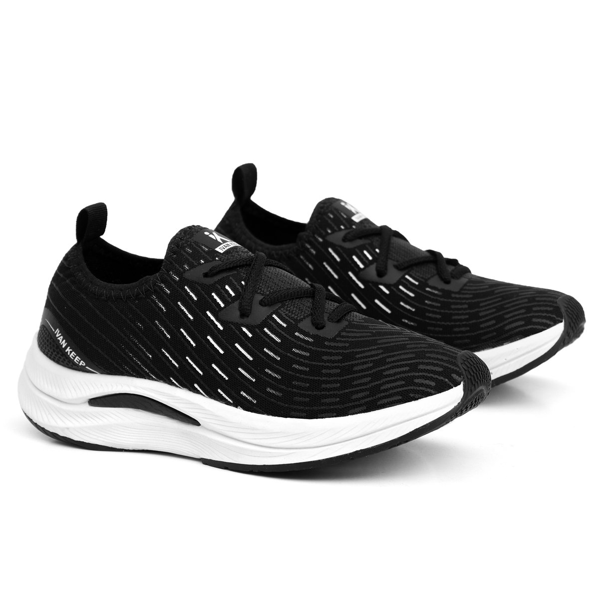 Tenis Feminino Ortopedico Caminhada Academia Espumado Leve Preto 4