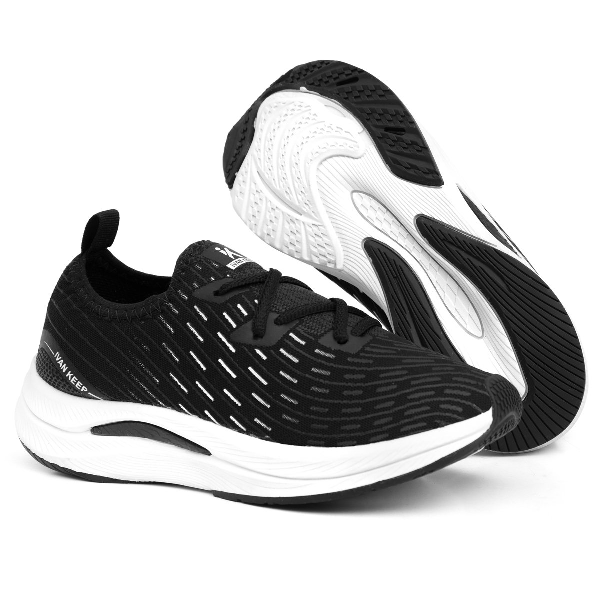 Tenis Feminino Ortopedico Caminhada Academia Espumado Leve Preto 5