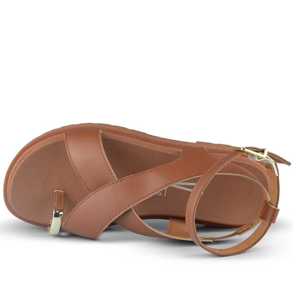Sandália Flatform Vizzano Feminina Tratorada 6499.122 Marrom 4