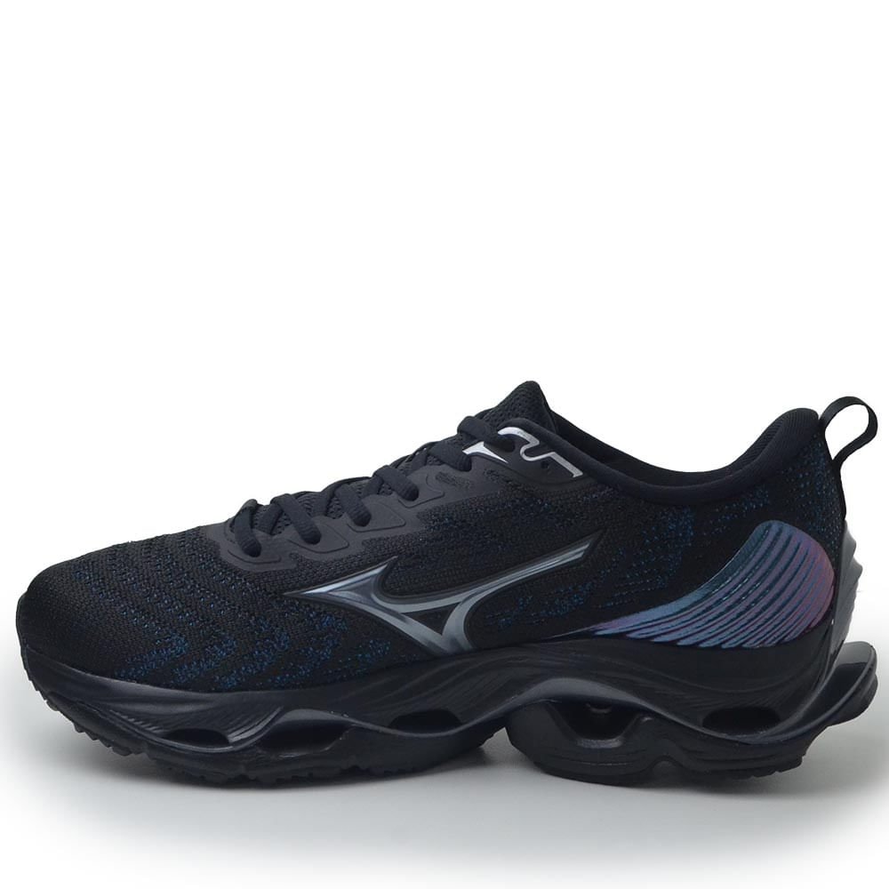 Tênis Esportivo Mizuno Masculino Stratos 2 101075075 Preto/Azul 3