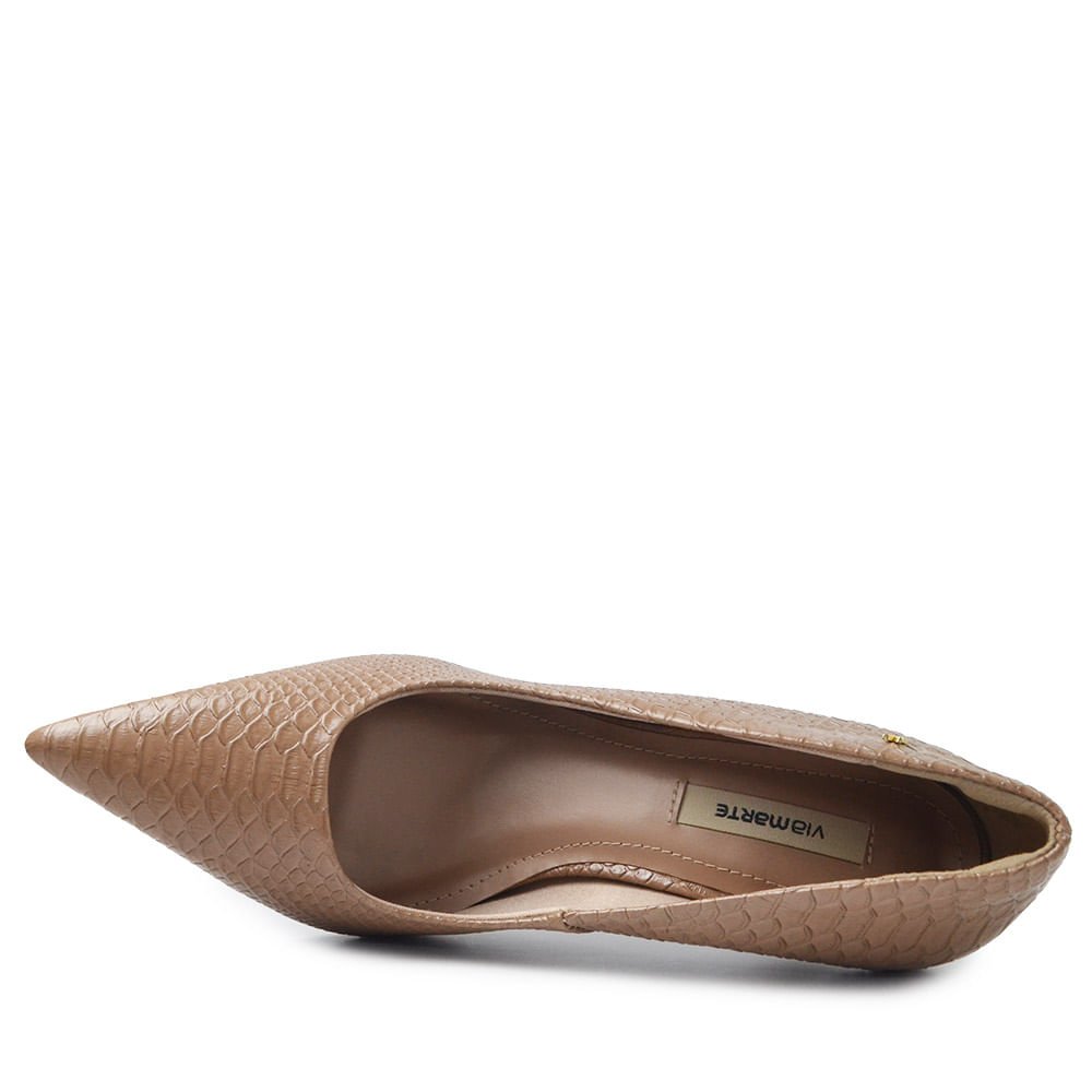 Scarpin Via Marte Feminino 044-017-01 Bege 4