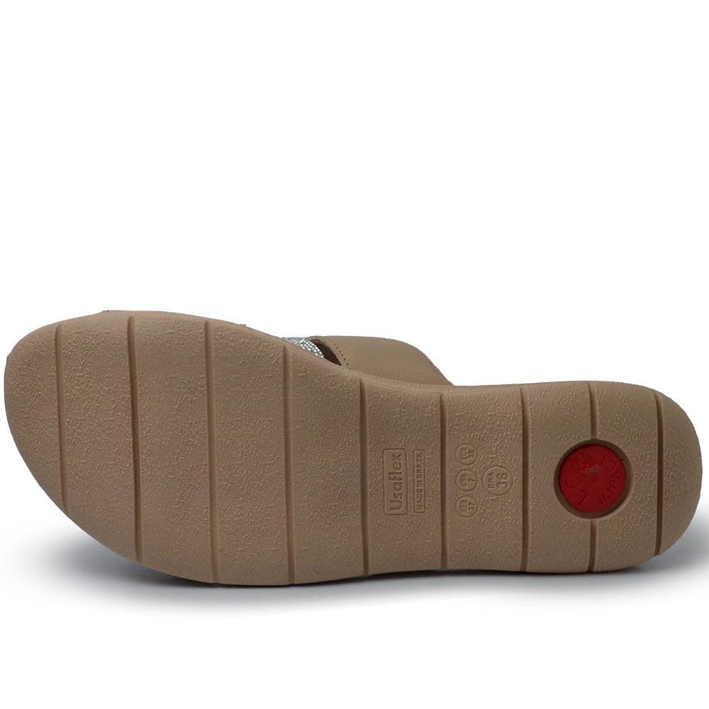 Tamanco Usaflex Feminino PA03002 Bege 5