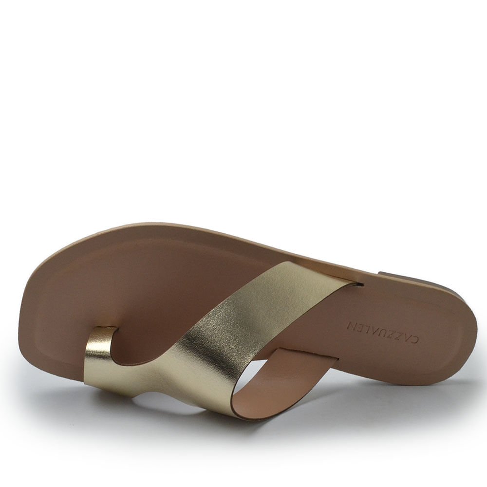 Sandália Rasteira Cazzualen Feminina 117.721 Dourado 4