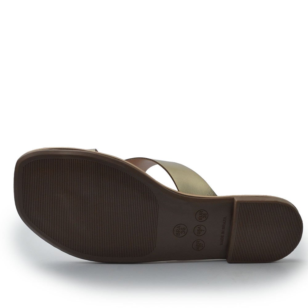 Sandália Rasteira Cazzualen Feminina 117.721 Dourado 5