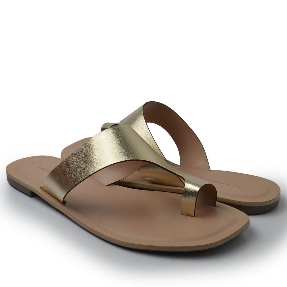 Sandália Rasteira Cazzualen Feminina 117.721 Dourado 6