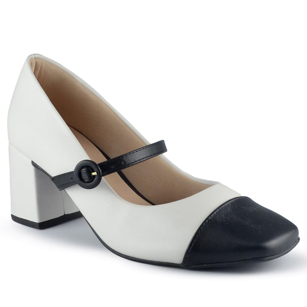 Sapato Cazzualen Feminino Mary Jane 94012 Branco 2