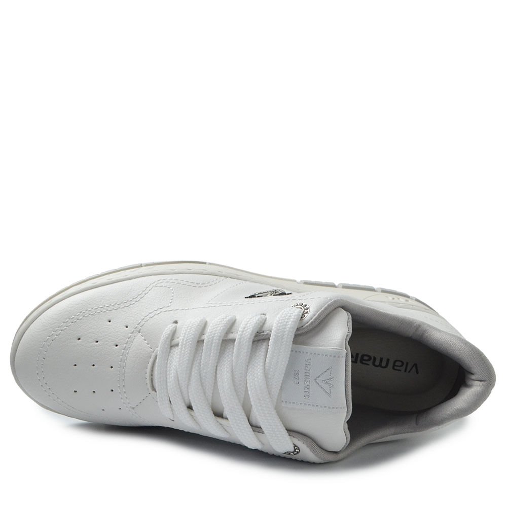 Tênis Casual Via Marte Feminino 219-011-03 Branco 4