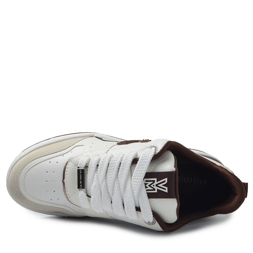 Tênis Casual Via Marte Feminino 276-010-13 Bege 4