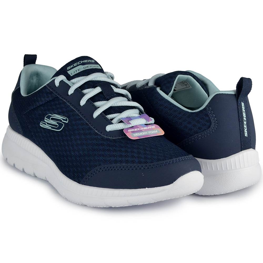 Tênis Esportivo Skechers Feminino Bountful 149219BR Azul 6