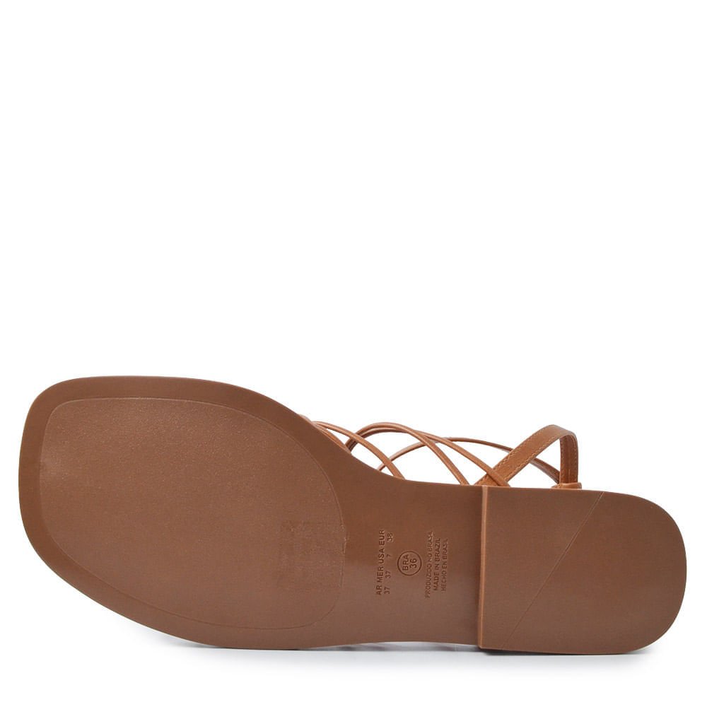 Sandália Rasteira Vero K Feminina 24008 Marrom 5