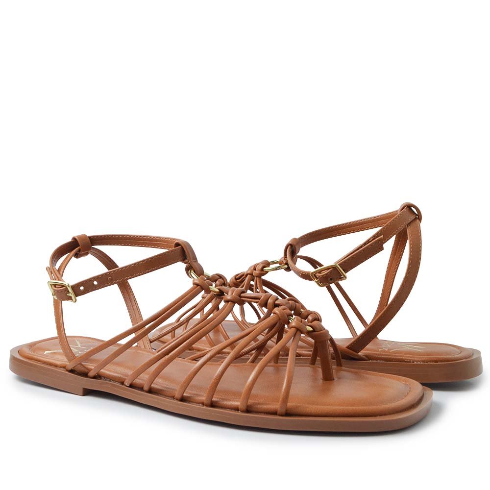 Sandália Rasteira Vero K Feminina 24008 Marrom 6