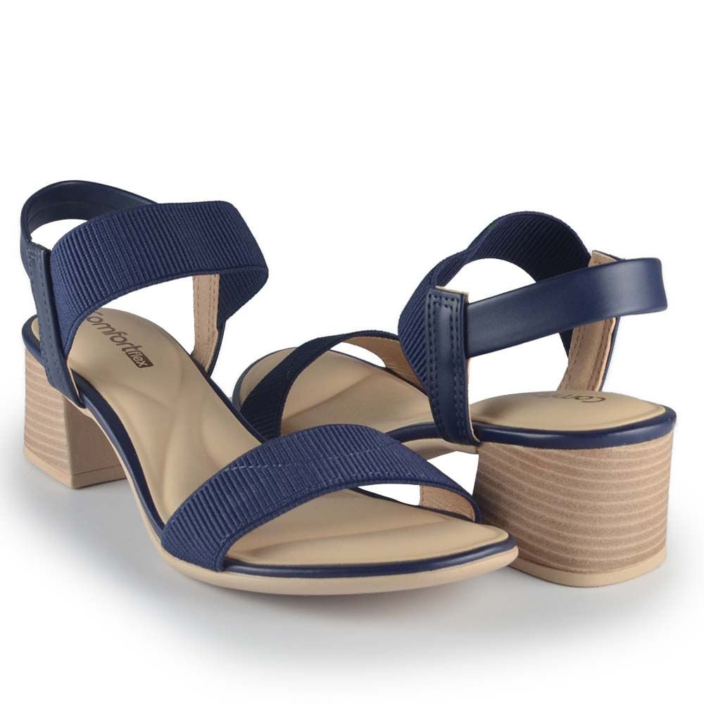 Sandália Comfortflex Feminina 2456401 Azul Marinho 6
