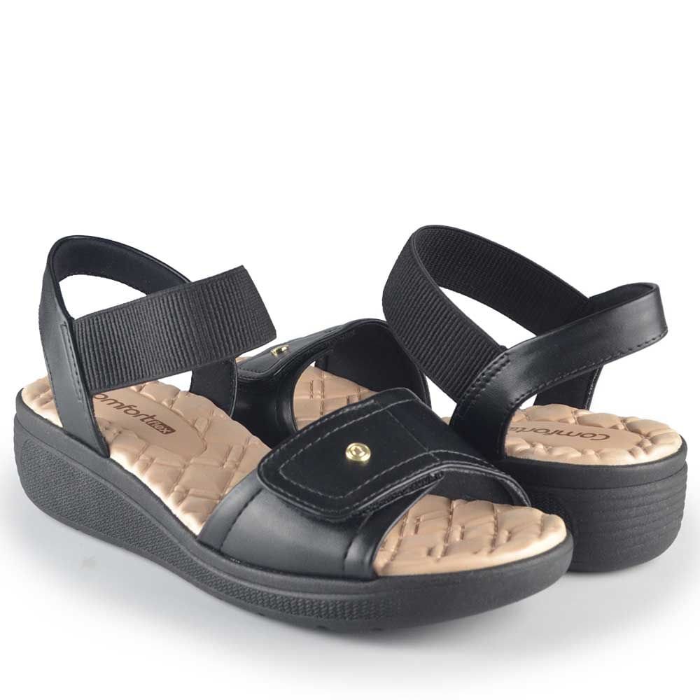 Sandália Comfortflex Feminina 2486403 Preto 6