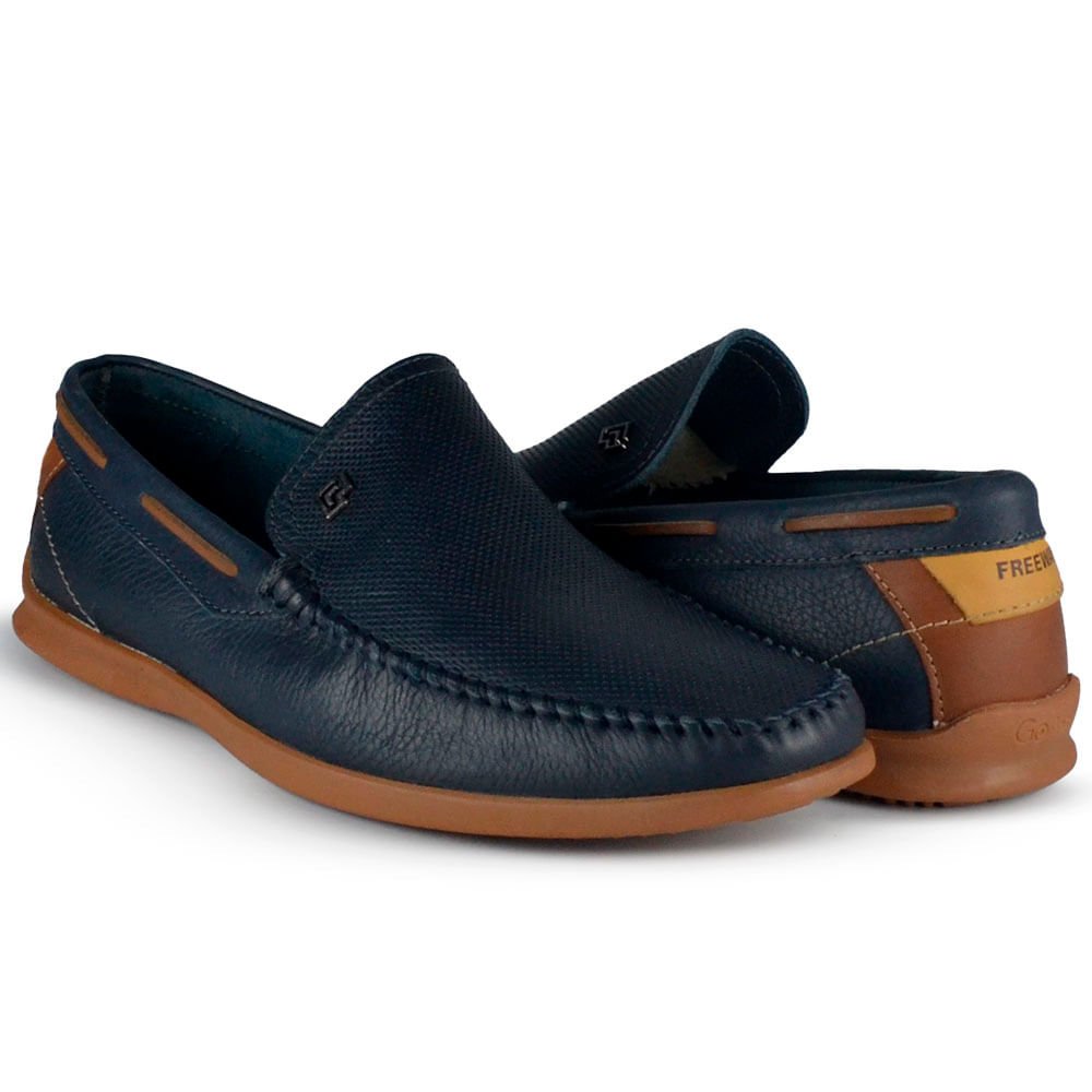 Mocassim Masculino Freeway Evora-001 Azul Marinho 5
