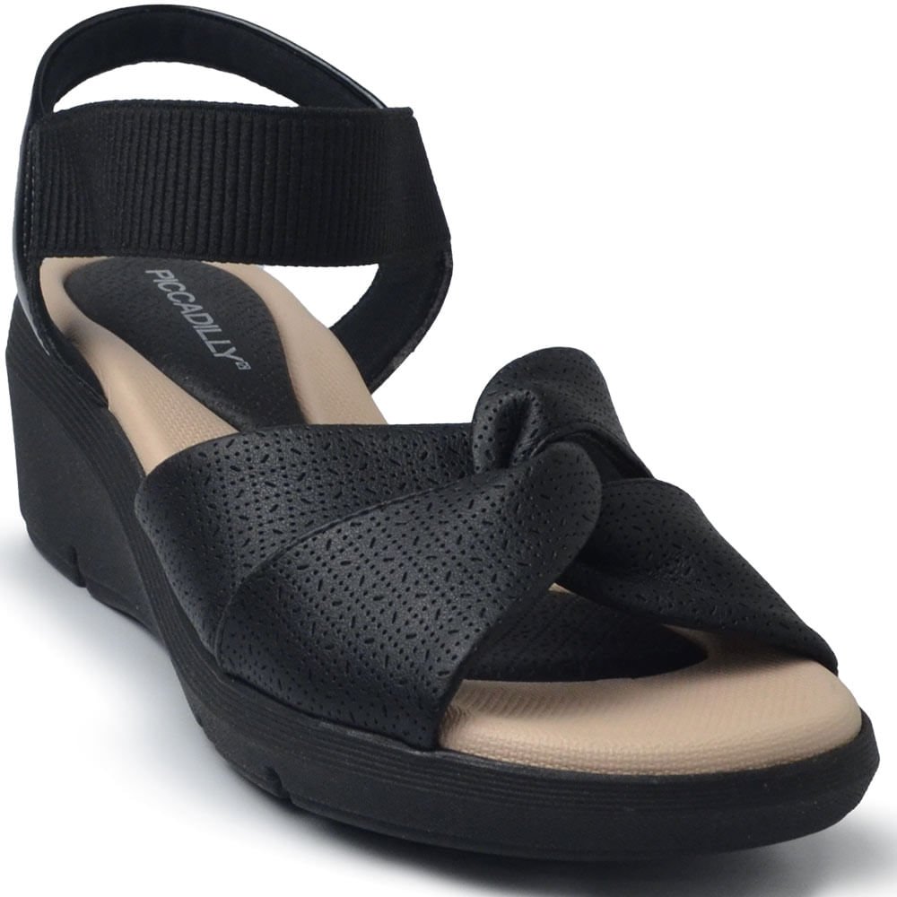 Sandália Anabela Piccadilly Feminina 540378 Preto 2